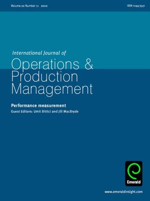 cover image of International Journal of Operations & Production Management, Volume 22, Issue 11